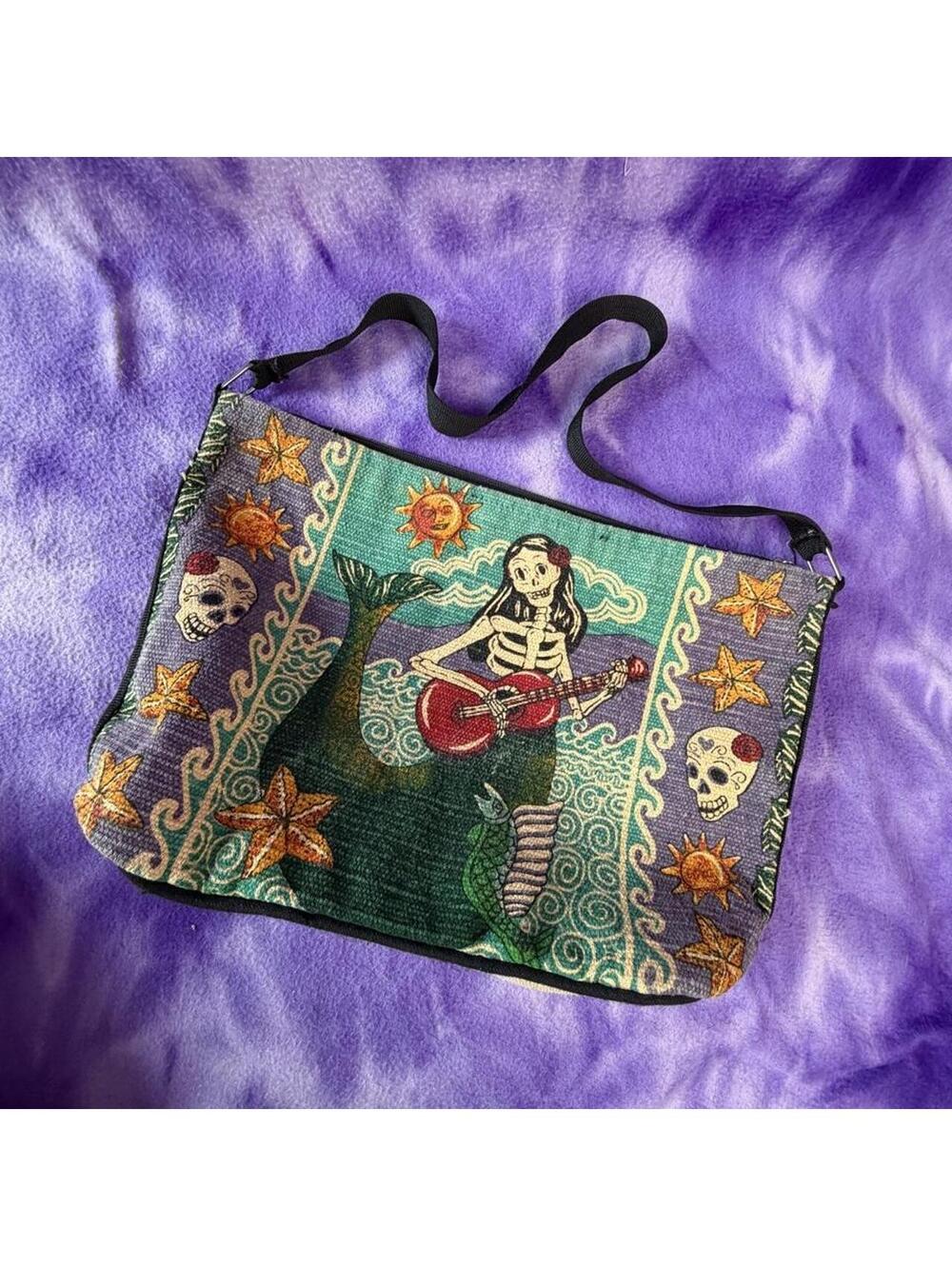 Dia de los muertos day of the dead tote shoulder bag